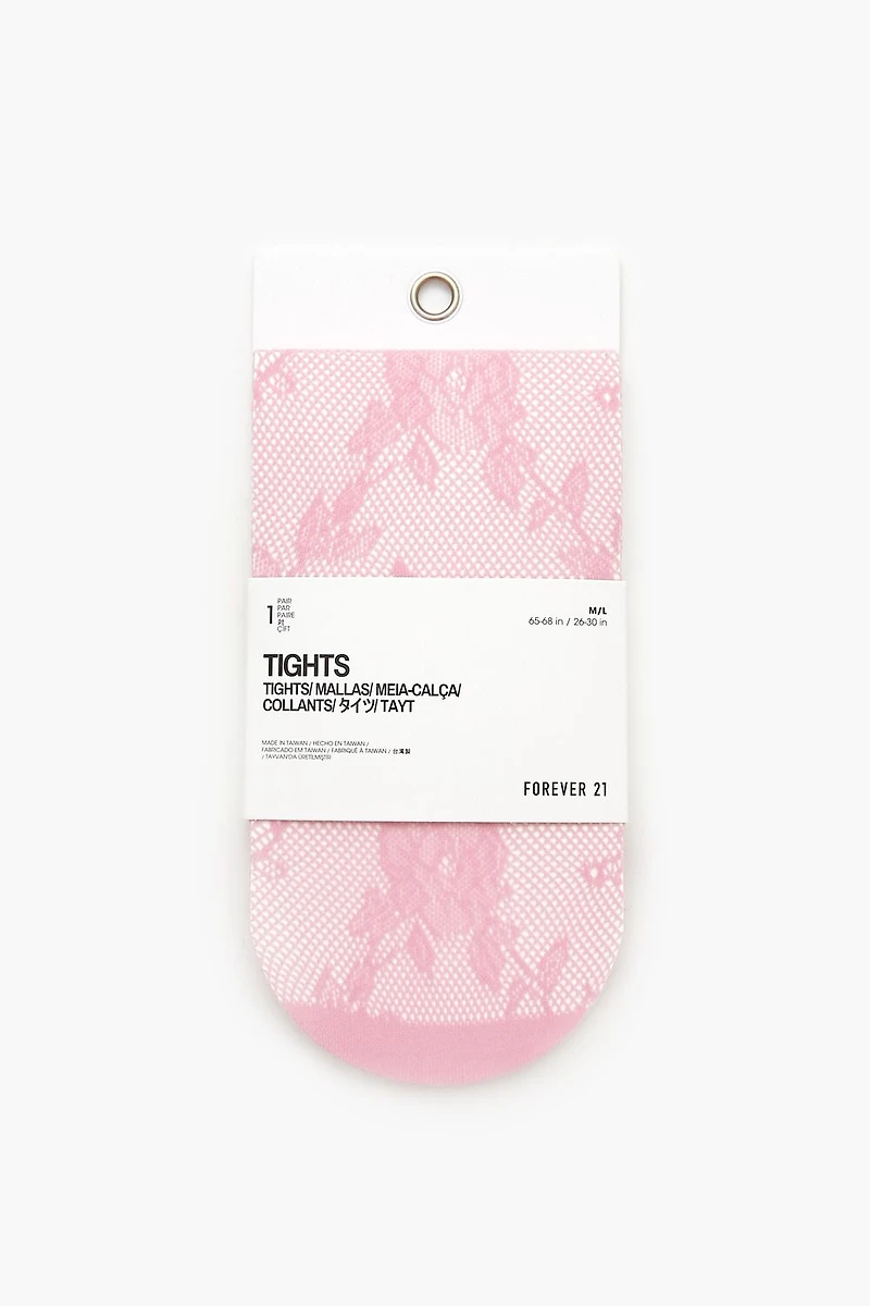 Rose Fishnet Tights