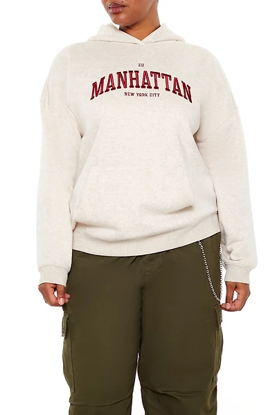 Plus Size Embroidered Manhattan Hoodie