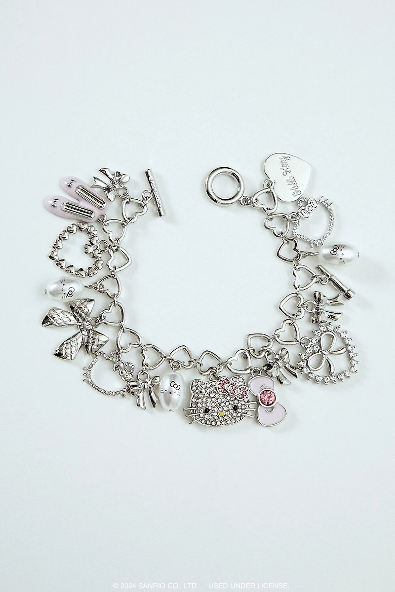 Hello Kitty Faux Pearl Charm Bracelet