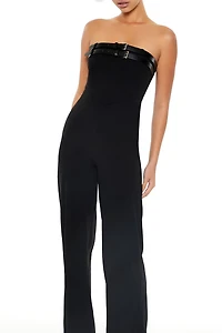 Buckled Strapless Jumpsuit