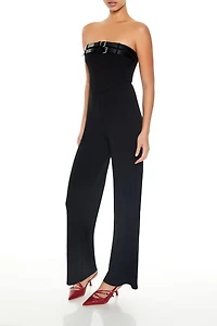 Buckled Strapless Jumpsuit