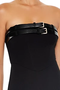 Buckled Strapless Jumpsuit