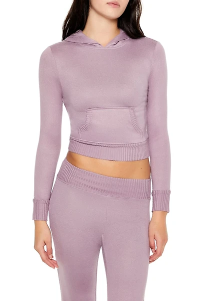 Cropped Fleece Hoodie