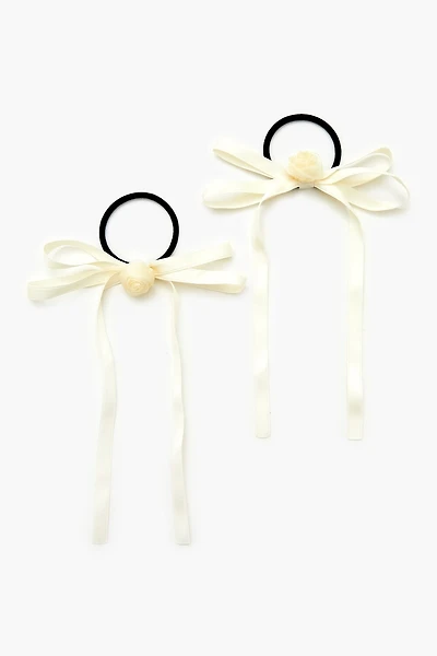 Rosette Bow Hair Tie Set