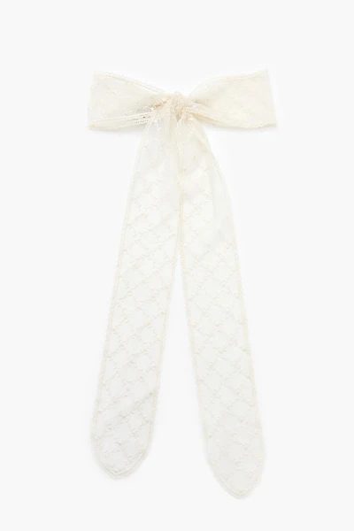 Lattice Lace Bow Hair Barrette