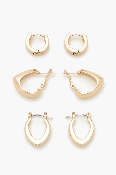 Geo Hoop Earring Set