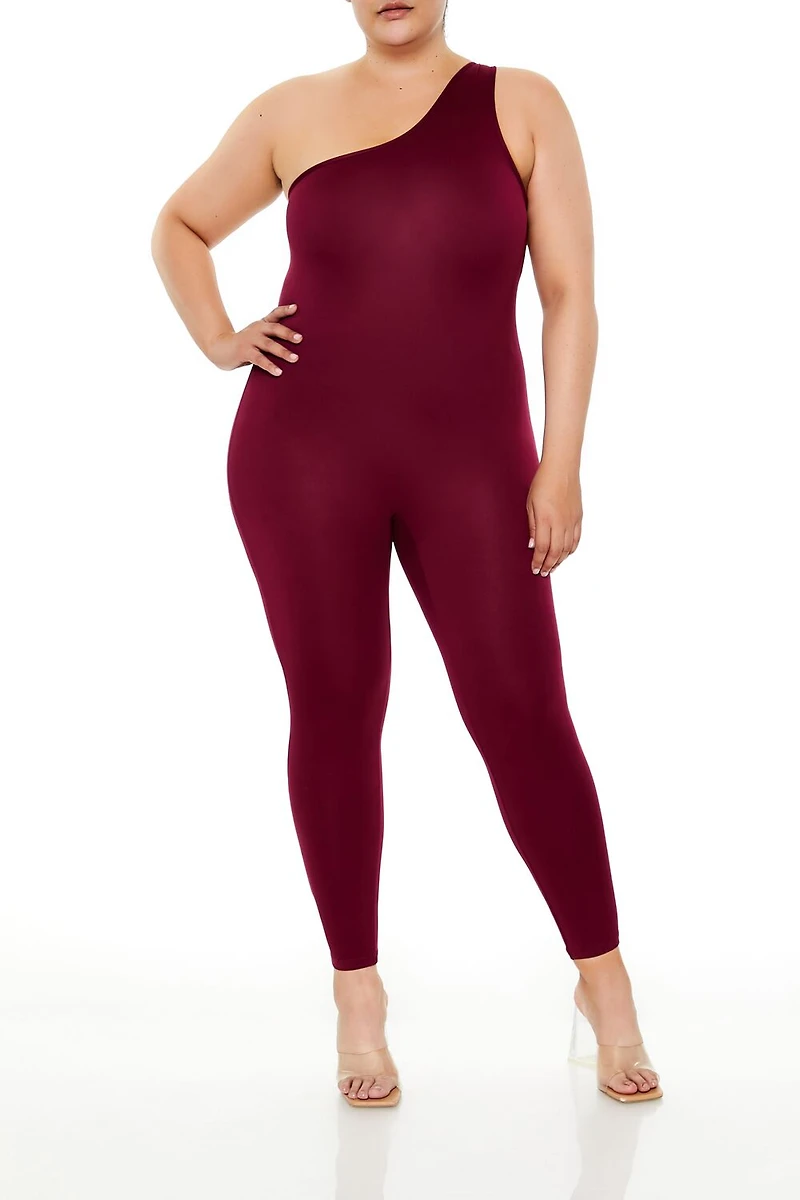 Plus Size One-Shoulder Jumpsuit