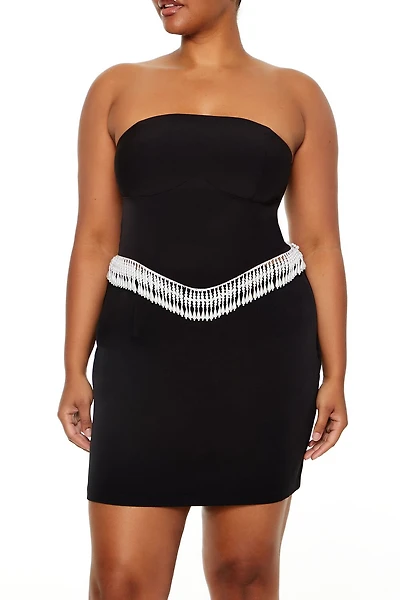 Plus Beaded-Trim Tube Top