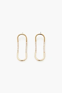 Geo Rhinestone Drop Earrings