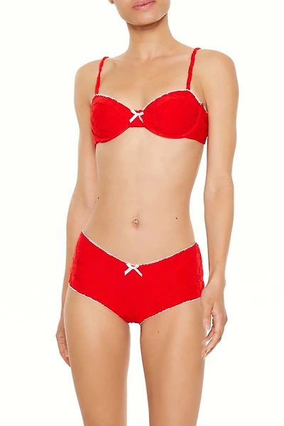Heart Terry Underwire Bikini Top