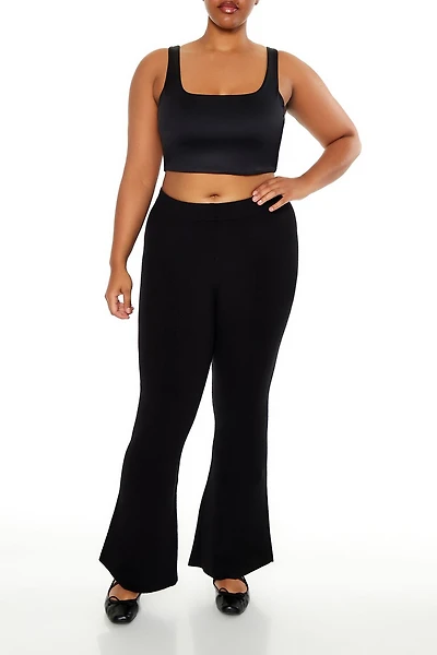 Plus Size Mid-Rise Flare Pants