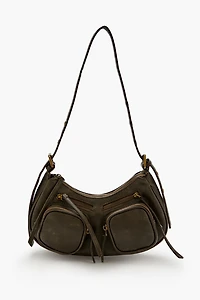 Faux Leather Shoulder Bag