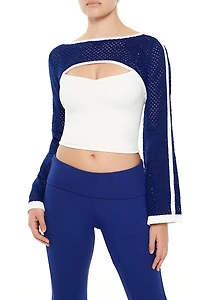 Netted Crochet Shrug Sweater