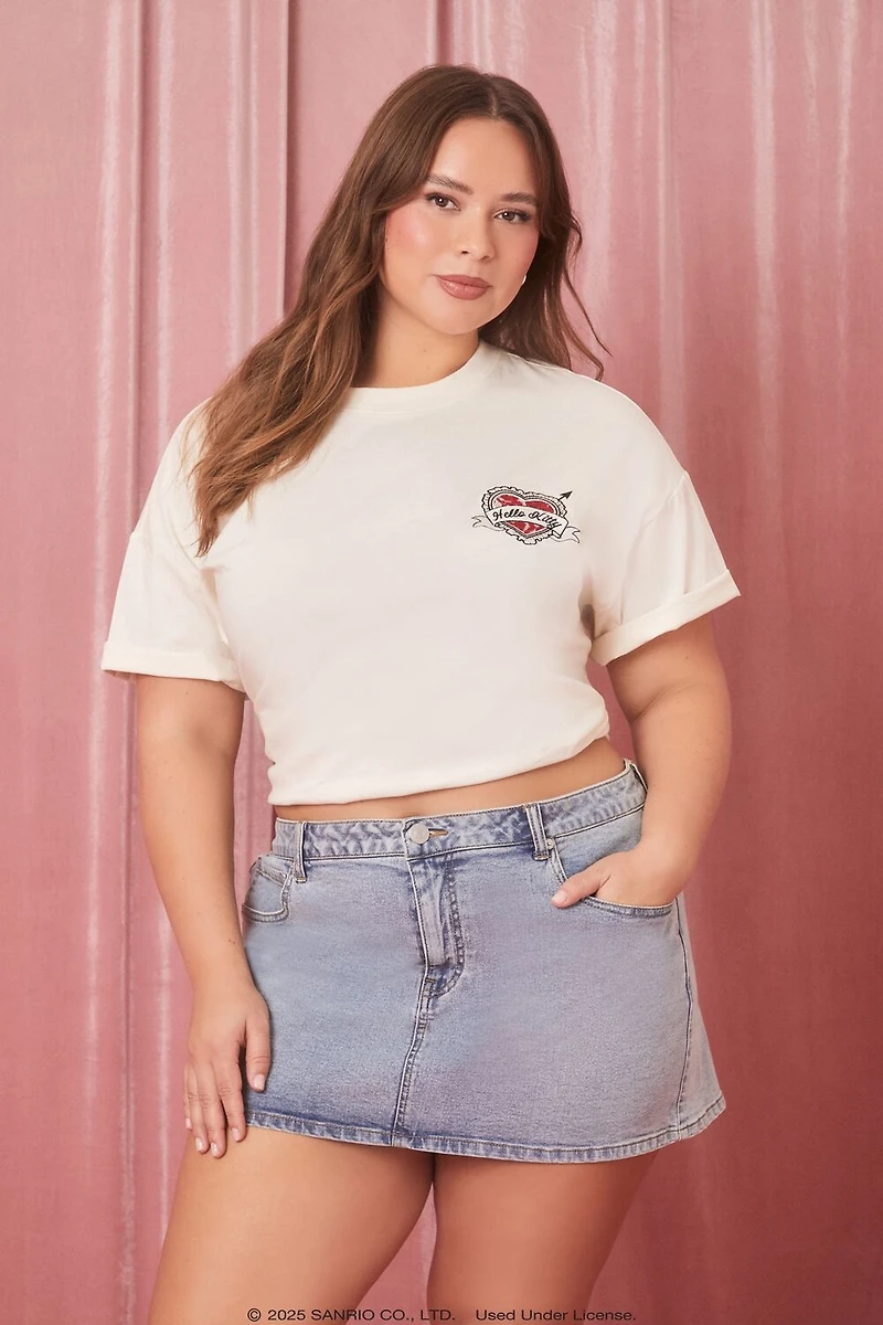 Plus Size Hello Kitty Lace Heart Tee