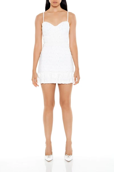 Faux Pearl Bodycon Mini Dress