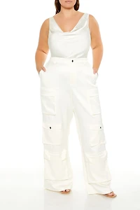 Plus Size Wide-Leg Cargo Pants