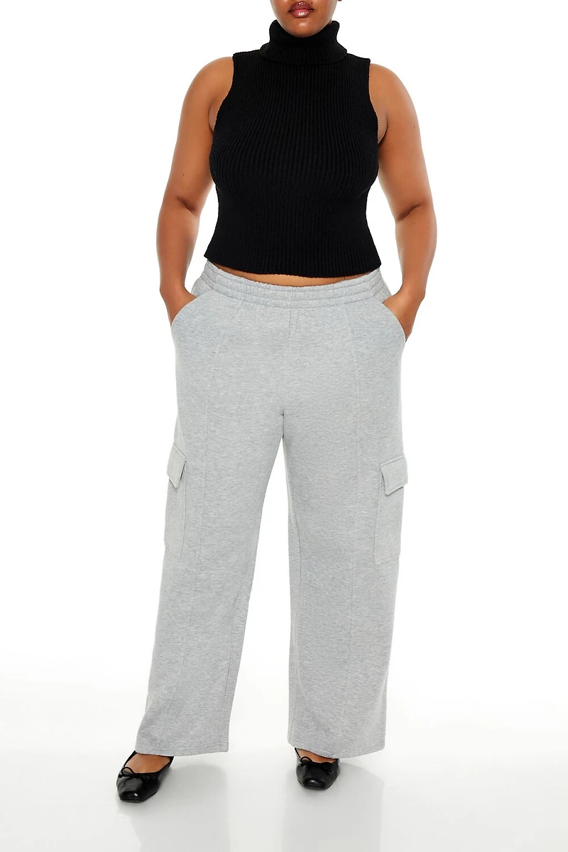 Plus Mid-Rise Cargo Sweatpants