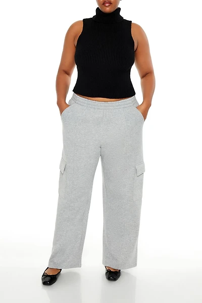 Plus Mid-Rise Cargo Sweatpants