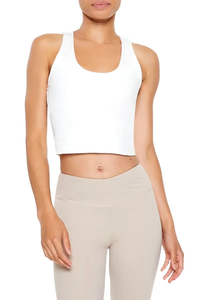 Active Cropped Racerback Tank Top