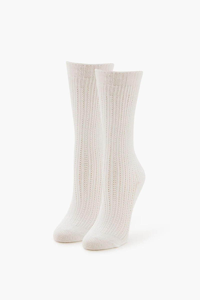 Cable Knit Crew Socks