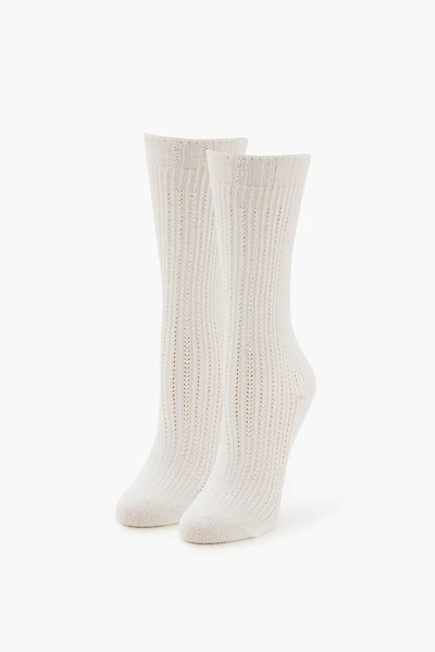 Cable Knit Crew Socks
