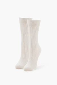 Cable Knit Crew Socks