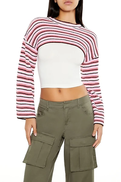 Striped Shrug Sweater