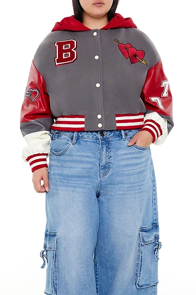 Plus Baby Girl Varsity Jacket