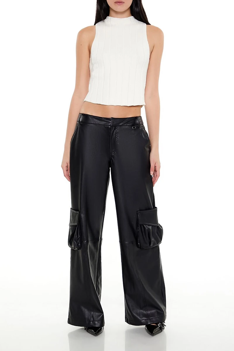 Ribbed Sweater-Knit Tank Top