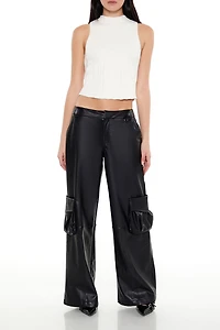 Ribbed Sweater-Knit Tank Top