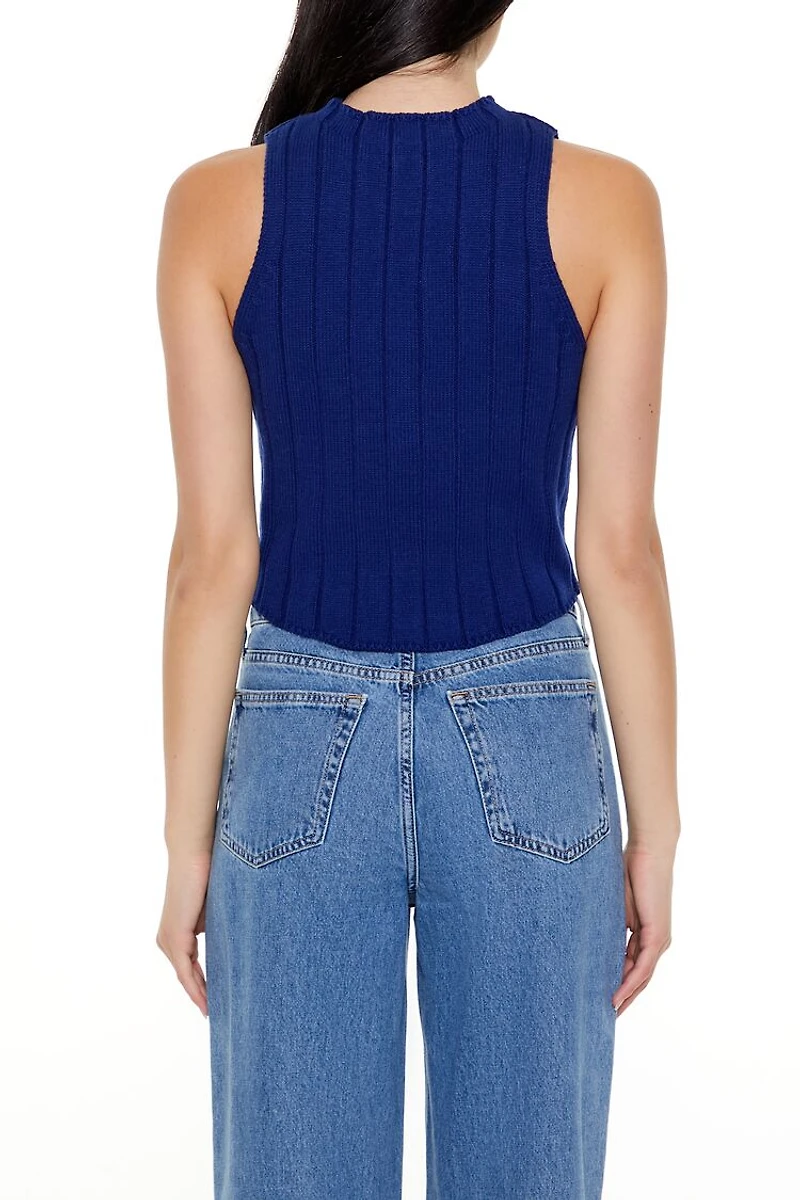 Ribbed Sweater-Knit Tank Top
