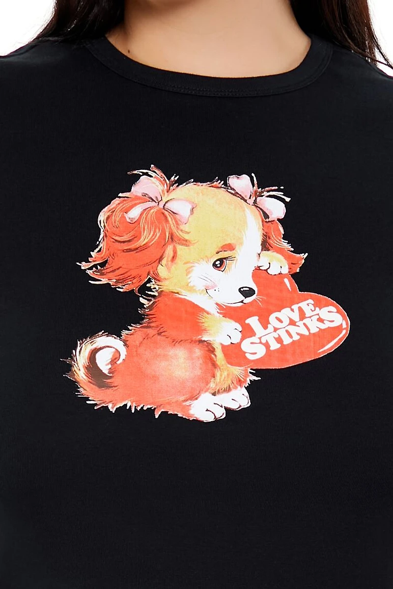 Plus Love Stinks Baby Tee