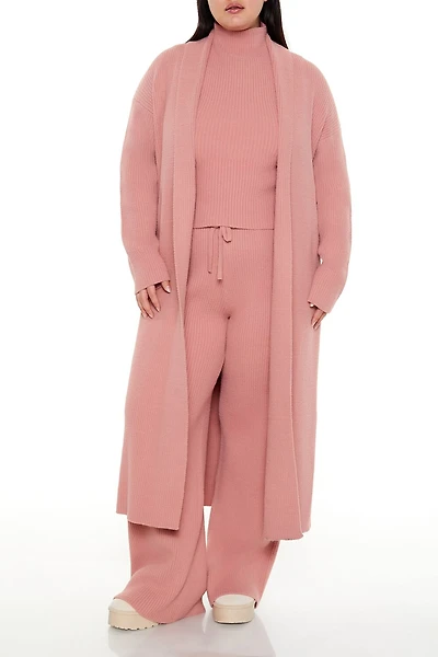 Plus Size Duster Cardigan Sweater