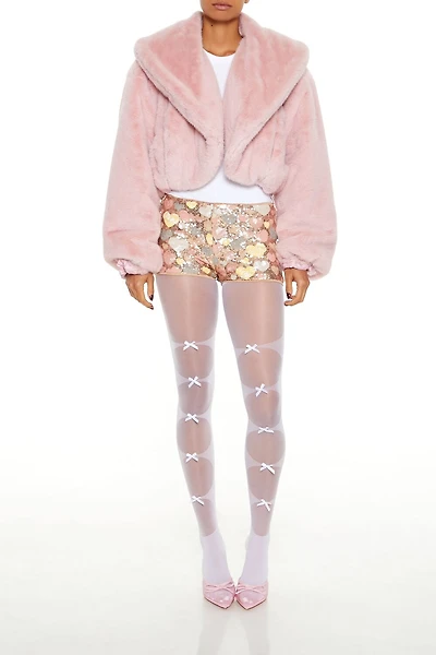 Sequin Heart Shorts