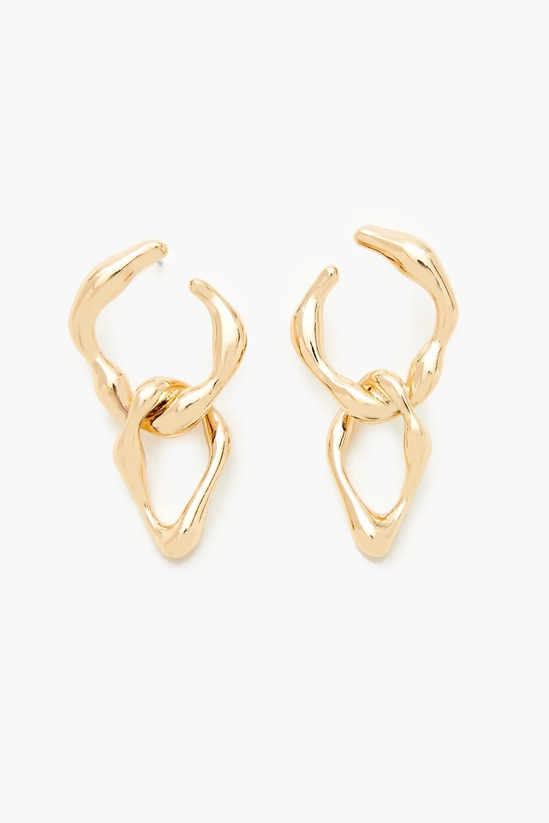 Abstract Chain Drop Earrings