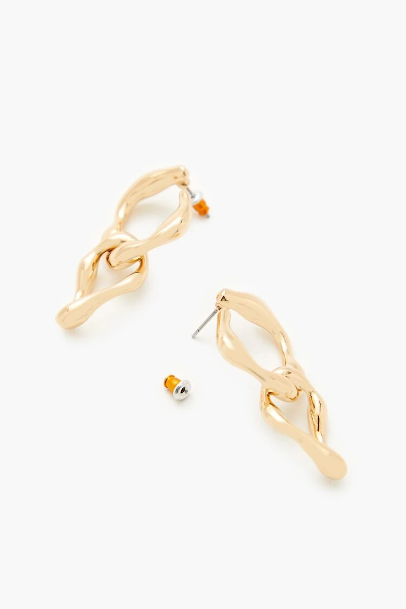 Abstract Chain Drop Earrings