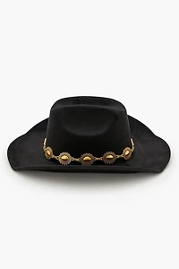 Chain-Trim Cowboy Hat