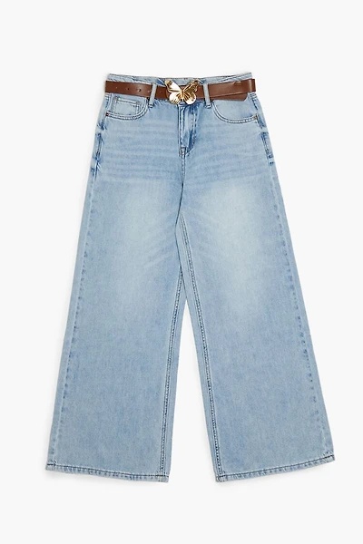Girls Butterfly Belted Jeans (Kids)