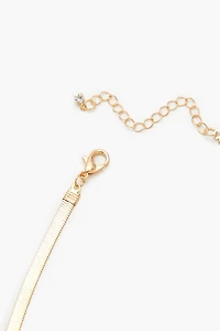 Rhinestone Heart Pendant Necklace