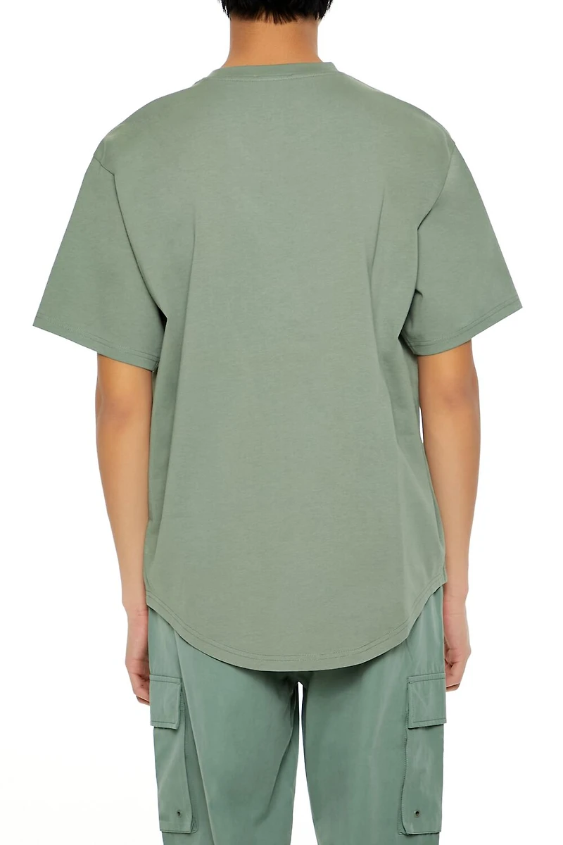 Cotton Curved-Hem Tee