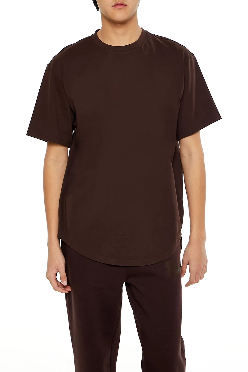 Cotton Curved-Hem Tee