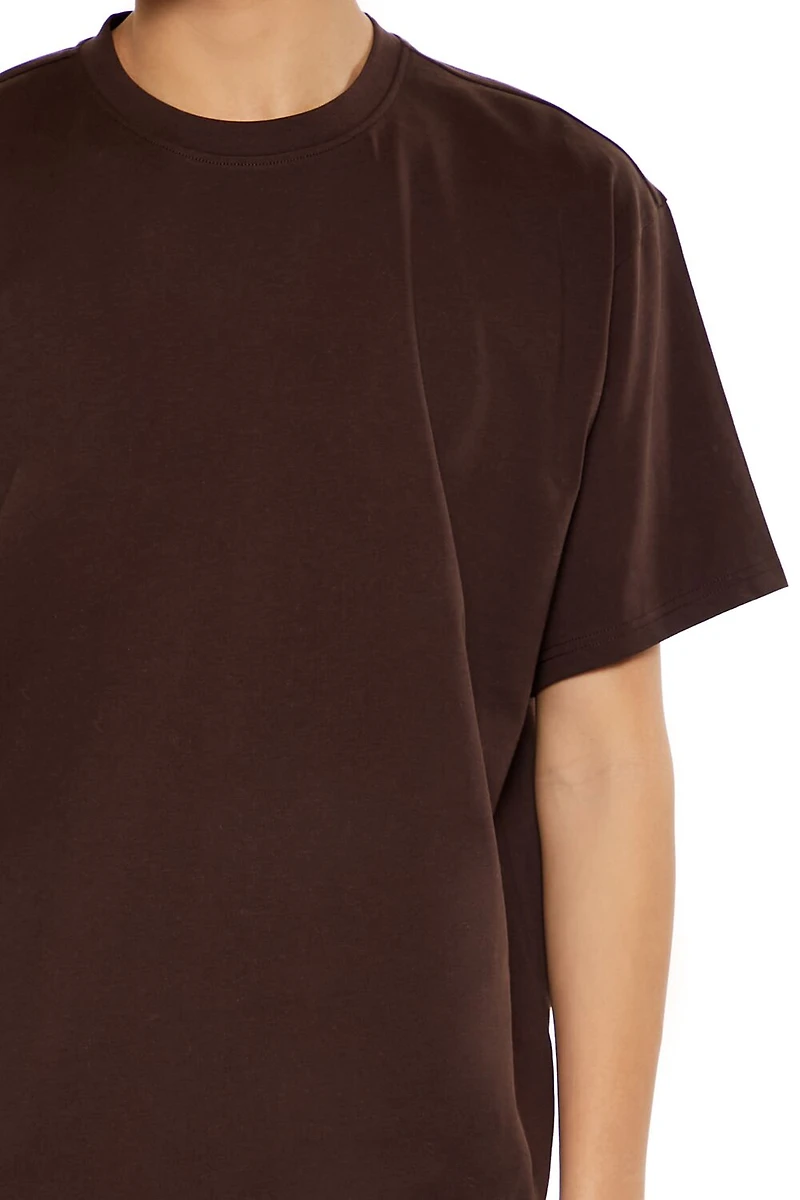 Cotton Curved-Hem Tee