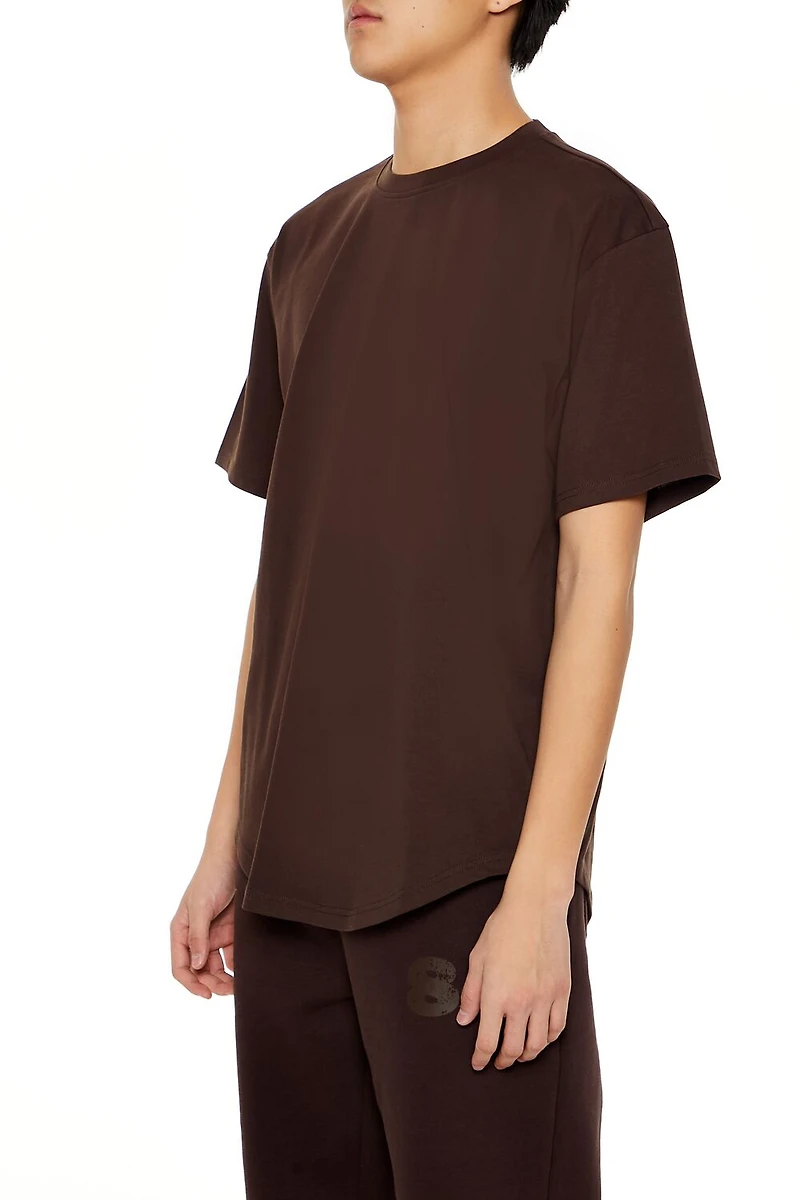 Cotton Curved-Hem Tee