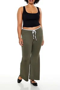Plus Tie-Waist Flare Leggings