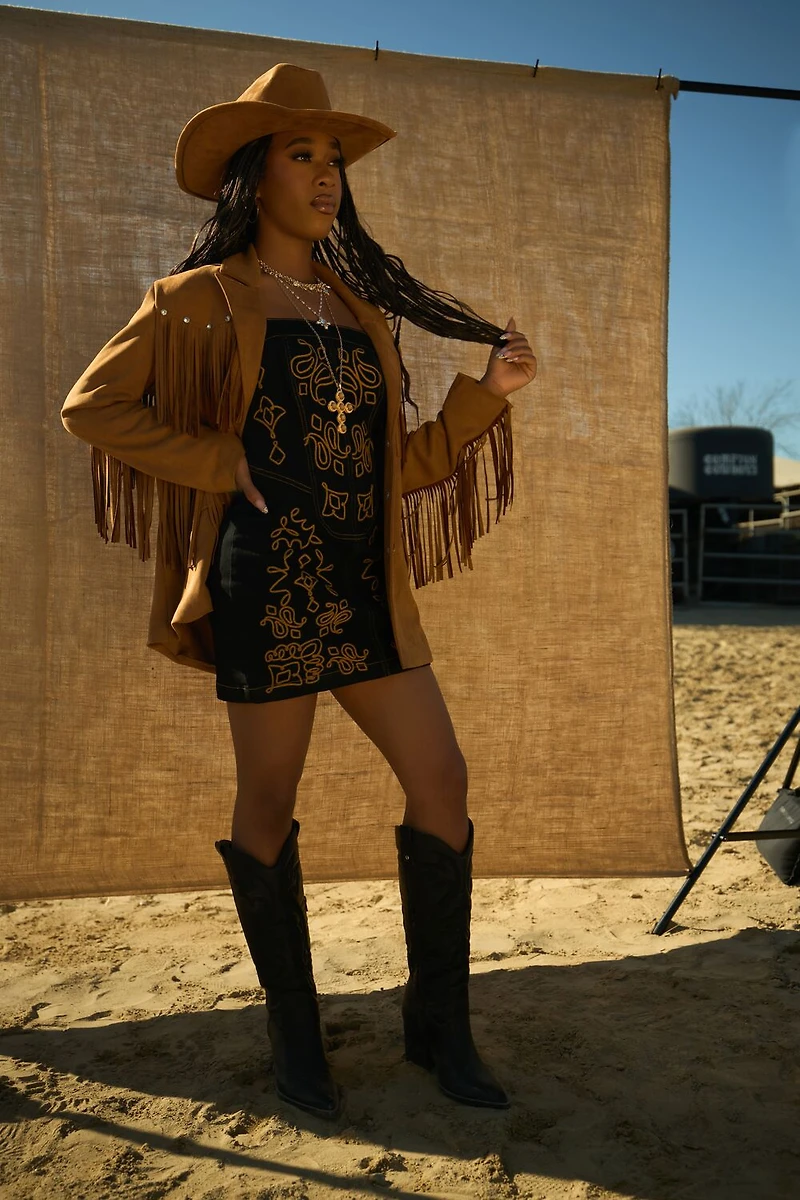 Compton Cowboys Denim Mini Dress