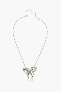 Rhinestone Butterfly Necklace