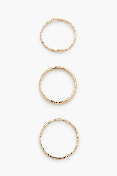 Hammered Bangle Bracelet Set