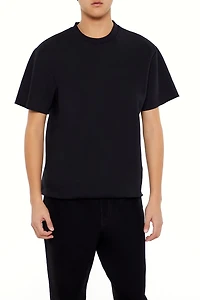 Athletic Cropped Short-Sleeve Raw-Cut Tee