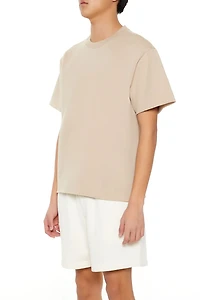 Athletic Cropped Short-Sleeve Raw-Cut Tee