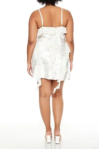 Plus Floral Mini Slip Dress